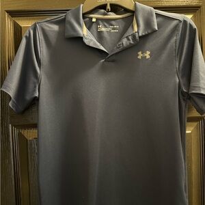 Boys large under armor NAVY polo
